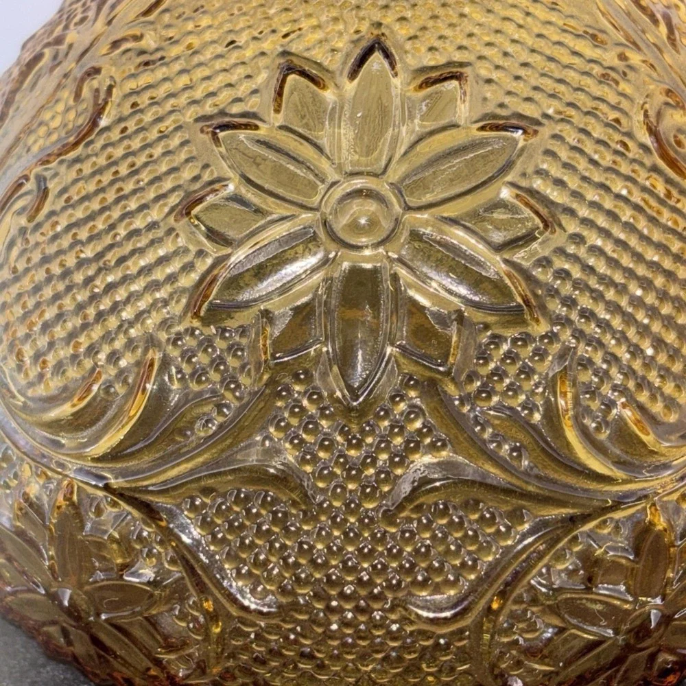 Vintage Indiana SANDWICH Glass Amber Tiara Decanter Replacement Christmas
